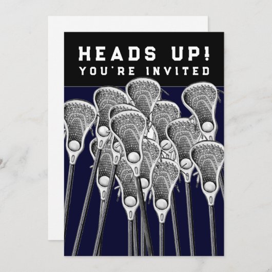 ラクロス チーム イベント 招待状 (正面/裏面)