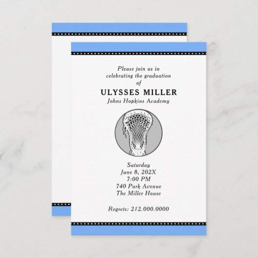 ラクロス パーティー 招待状 (正面/裏面)