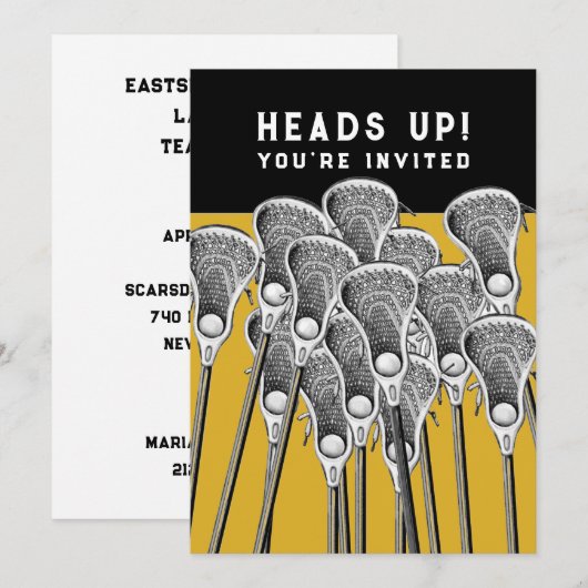 ラクロス パーティー 招待状 (正面/裏面)