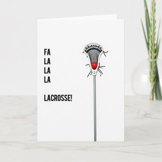 ラクロス ホリデー カード「Fa La La Lacrosse」 カード (正面)