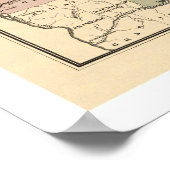 ラクロス&ミルウォーキー鉄道地図1855 ポスター (角)