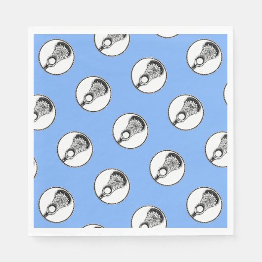 ラクロス ライトブルー パーティー スタンダードランチョンナプキン (正面)