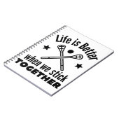 ラクロス:私たちが一緒に立ち往生した方が人生は良い。 ノートブック (左側)