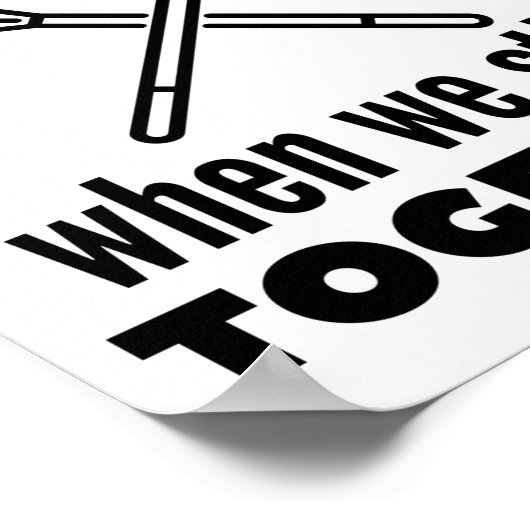 ラクロス：私たちが一緒に立ち往生した方が人生は良い。 ポスター (角)