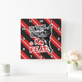 ラクロス、血、汗、恐怖なし スクエア壁時計 (ホーム)