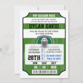 ラクロス VIP チケット バー バット ミッツヴァ 招待状 (正面)