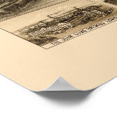 ラクロス， WIパノラママップ–1887 ポスター (角)