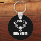 ラクロスGoalie Goalkeeper – 私のゴールはDeny Yo キーホルダー (正面)