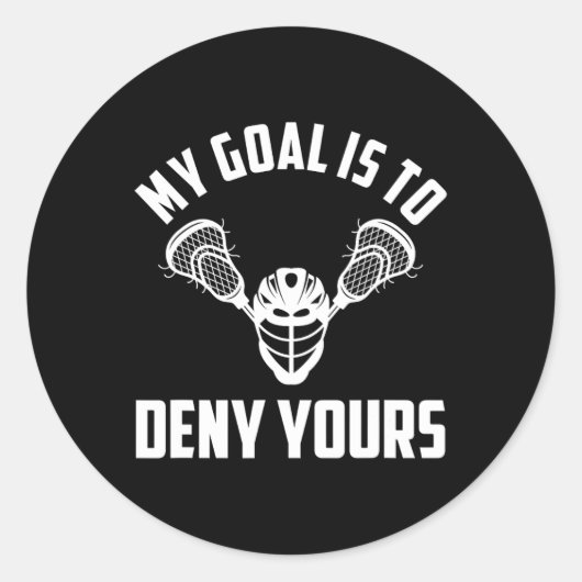 ラクロスGoalie Goalkeeper – 私のゴールはDeny Yo ラウンドシール (正面)