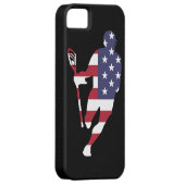 ラクロスIRH米国の旗 Case-Mate iPhoneケース (裏面/右)