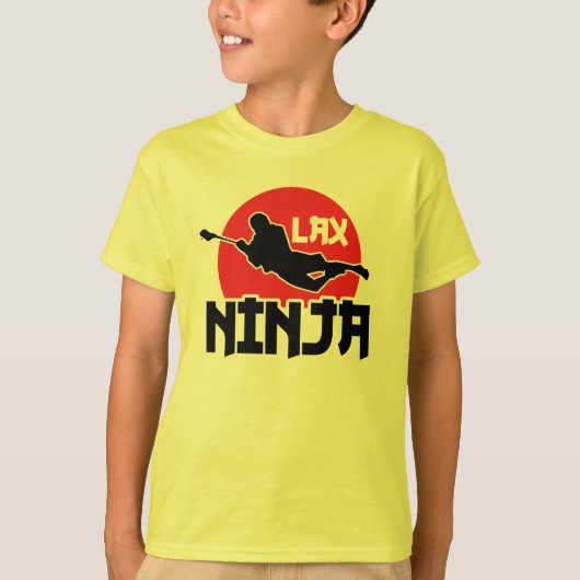 ラクロスLAX忍者子供用Tシャツ Tシャツ (正面)