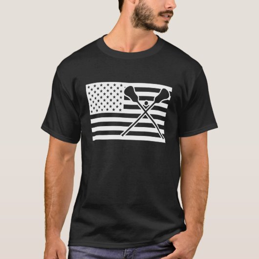 ラクロスUSA国旗 Tシャツ (正面)