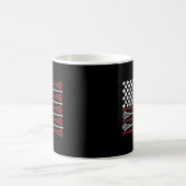 ラクロスUSA国旗Lax コーヒーマグカップ (中央)