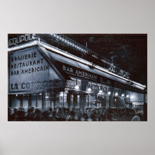 ラクーポールパリスアットナイトヴィンテージ ポスター (正面)