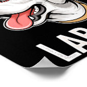 ラクールボパパラブラドールレトリエバードッグパパメンズI ポスター (角)