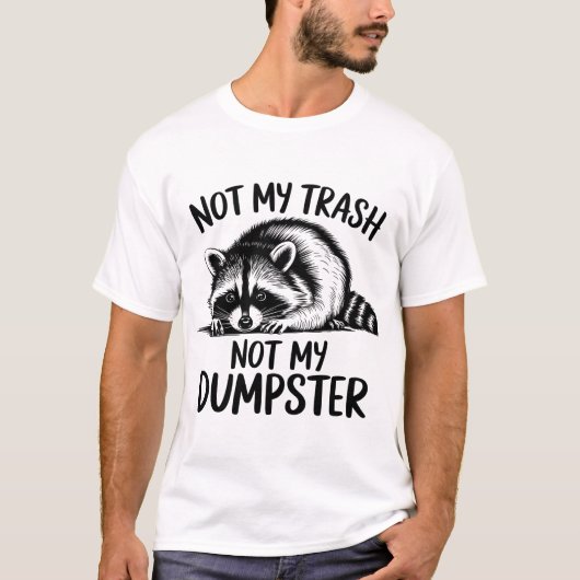ラクーンおもしろいミームシャツデザイン Tシャツ (正面)