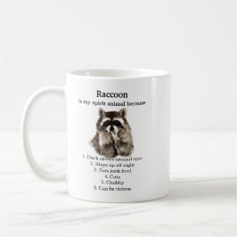 ラクーンおもしろい精霊の動物ユーモア コーヒーマグカップ