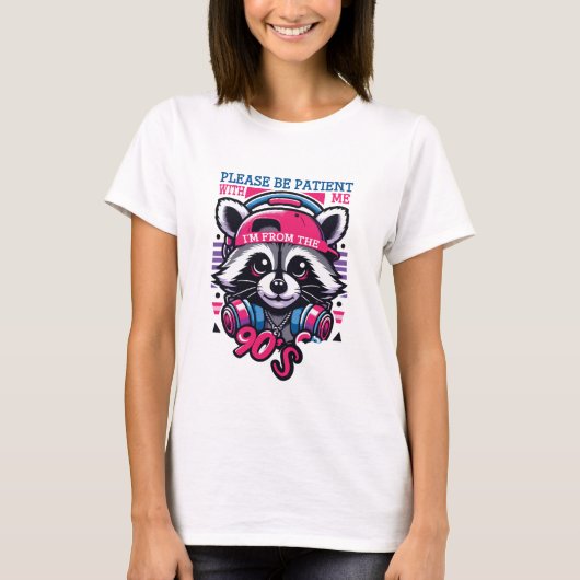 ラクーンおもしろい Tシャツ (正面)