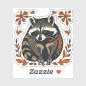 ラクーンお洒落ウッドランド動物フォークまたは部族A シール (シート)