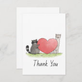 ラクーンとラマ サンキューカード (正面/裏面)