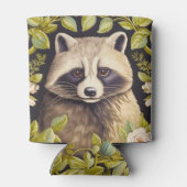 ラクーンと緑葉のインスパイアWilliam Morris 缶クーラー (裏面)