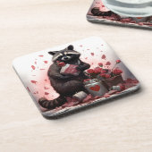 ラクーンのごみ詩バレンタインの日 コースター (左側)