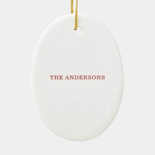 ラクーンのクリスマスツリーかわいいパーソナライズされた名前 セラミックオーナメント (裏面)