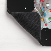 ラクーンのクリスマスツリーライトパジャマルーン恋人 マウスパッド (コーナー)