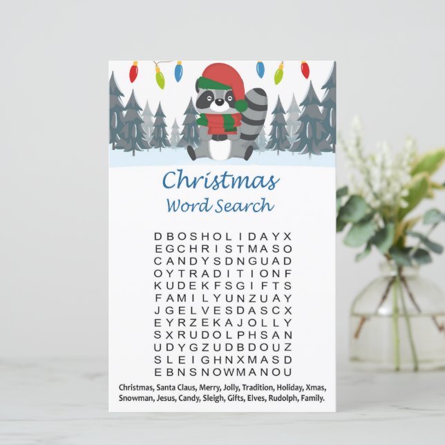 ラクーンのクリスマスワード検索ゲーム (スタンド正面)