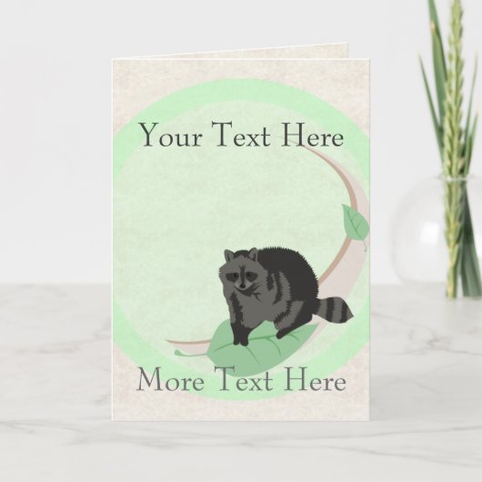 ラクーンのグリーティングカード カード (正面)