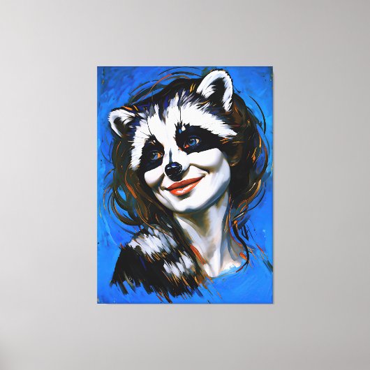 ラクーンのトリックスター「ベルカ・テヤニ」 キャンバスプリント (正面)