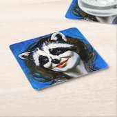 ラクーンのトリックスター「ベルカ・テヤニ」 スクエアペーパーコースター (アングル)