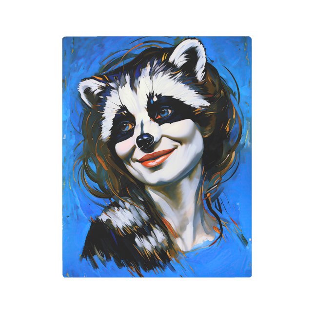 ラクーンのトリックスター「ベルカ・テヤニ」 メタルプリント (正面)