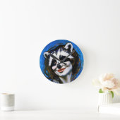 ラクーンのトリックスター「ベルカ・テヤニ」 ラウンド壁時計 (ホーム)