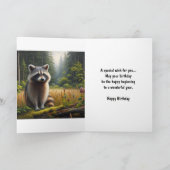 ラクーンのハッピーバースデーグリーティングカード カード (内部)