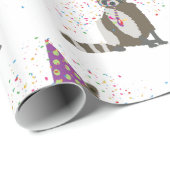 ラクーンのパートナー化 – 動物のパーティー ラッピングペーパー (ロールコーナー)