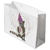 ラクーンのパートナー化 – 動物のパーティー ラージペーパーバッグ (裏面アングル)