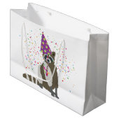 ラクーンのパートナー化 – 動物のパーティー ラージペーパーバッグ (正面アングル)