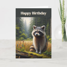 ラクーンの誕生日グリーティングカード カード