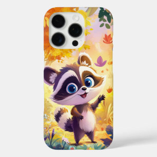 ラクーンイラストレーション電話ケース iPhone 16 PROケース