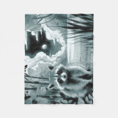 ラクーンインフォレストクリアリングフリースブランケット フリースブランケット (正面)