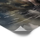 ラクーンウッドランドアニマルアートプリントポスター ポスター (角)