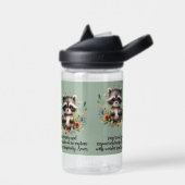 ラクーンウッドランドキッズクリスチャン祈りの言葉オンブルー | ウォーターボトル (左面)