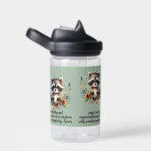 ラクーンウッドランドキッズクリスチャン祈りの言葉オンブルー | ウォーターボトル (右面)