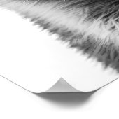 ラクーンウッドランドモダンポートレート白黒 ポスター (角)