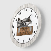 ラクーンキャビン熱ウォールクロック ラージ壁時計 (傾斜)