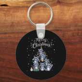 ラクーンクリスマスツリーラクーンクリスマスツリーメリーChr キーホルダー (正面)