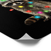 ラクーンクリスマスライトおもしろいクリスマスパーティーファミリーM ポスター (角)