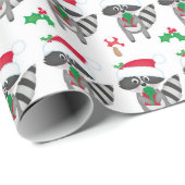 ラクーンクリスマスラッピング紙 ラッピングペーパー (ロールコーナー)