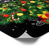 ラクーンコスプレクリスマスツリーマッチング動物愛好家キ ポスター (角)